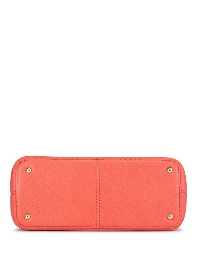 Da Milano Women's Leather Sling Bag - Corallo - Image 5